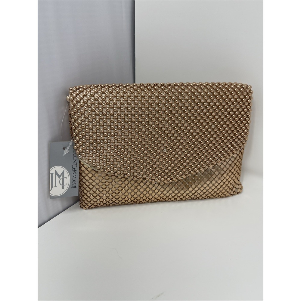 Jessica‎ McClintock Purse Shoulder bag Gold Metalic NEW
